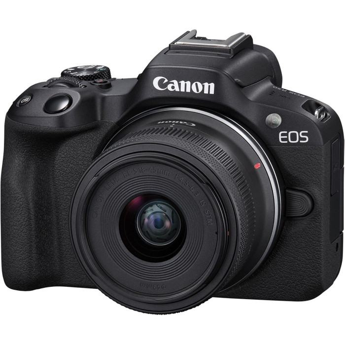 Canon Цифровая фотокамера EOS R50 + RF-S 18-45 IS STM + RF-S 55-210 IS STM Black