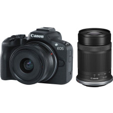 Canon Цифровая фотокамера EOS R50 + RF-S 18-45 IS STM + RF-S 55-210 IS STM Black