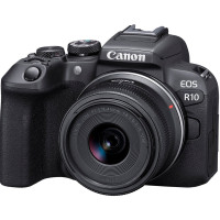 Canon Digital EOS R10 camera + RF-S 18-45 IS STM + EF-RF adapter