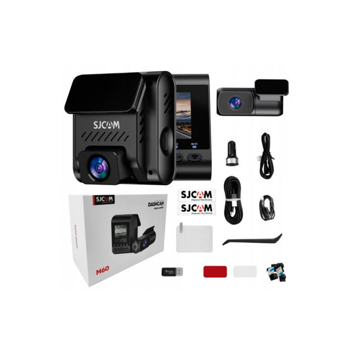 Видеорегистратор SJCAM Dashcam M60 + камера заднего вида Black