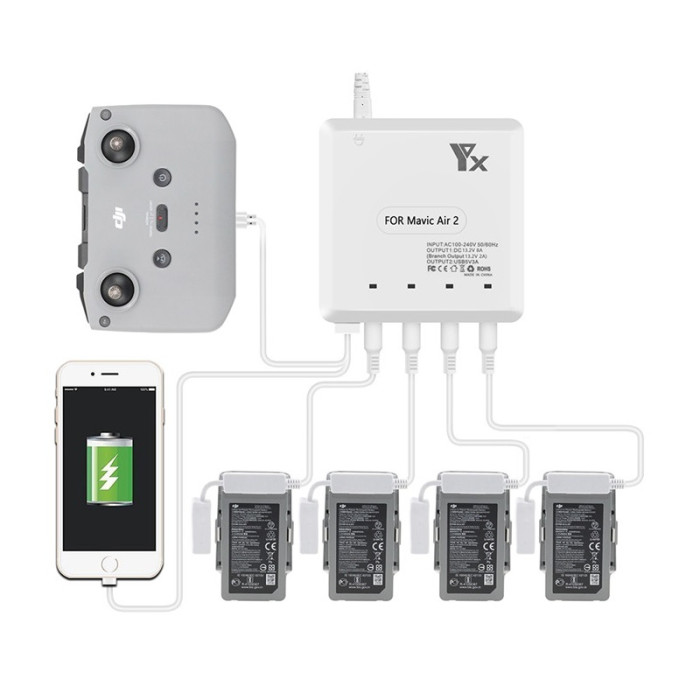 Зарядная станция, зарядка 6в1 от STARTRC для DJI Mavic Air 2, Air 2S