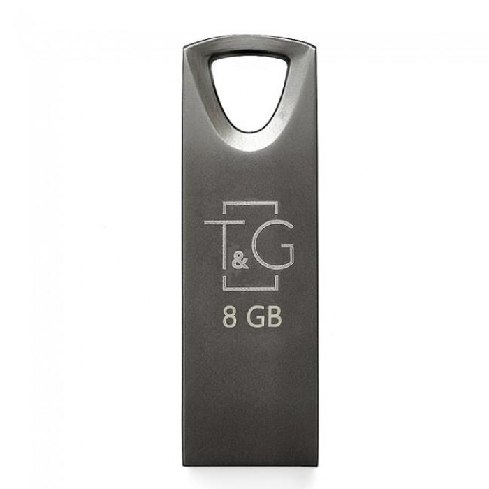 USB флеш накопитель 8GB T&G металлическая серия 117 черный