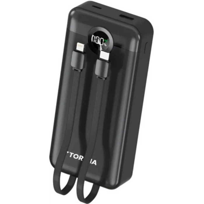 Повербанк TORIMA TRM-1025 20000mAh с быстрой зарядкой PD22.5W Fast 3A и встроенными кабелями