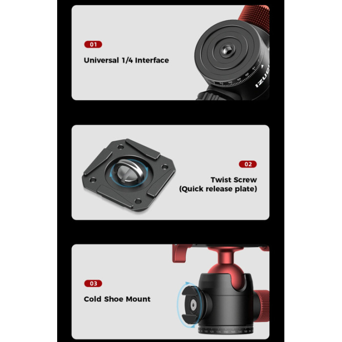 Штативная головка Ulanzi U-70 Creative Cold Shoe Ballhead (2104)