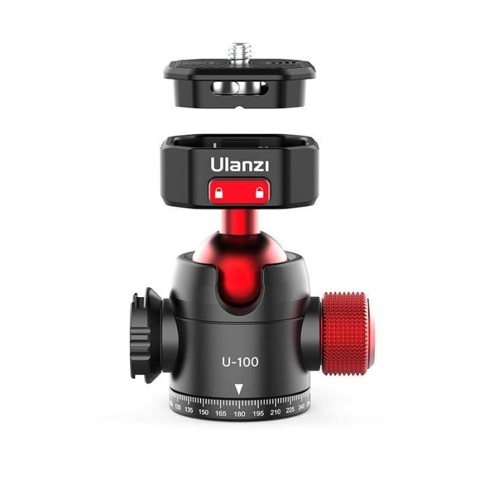 Быстросъемная шаровая головка Ulanzi U-100 Mini Claw Quick Release Pan Ball Head (2305)