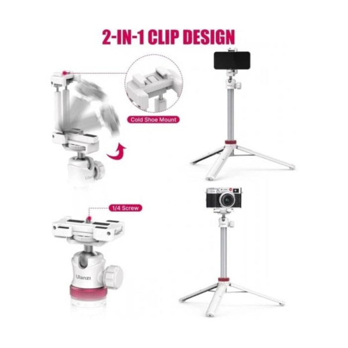 Штатив монопод Ulanzi Vijim MT-44 Multi-functional Mini Tripod (White) (2503A)