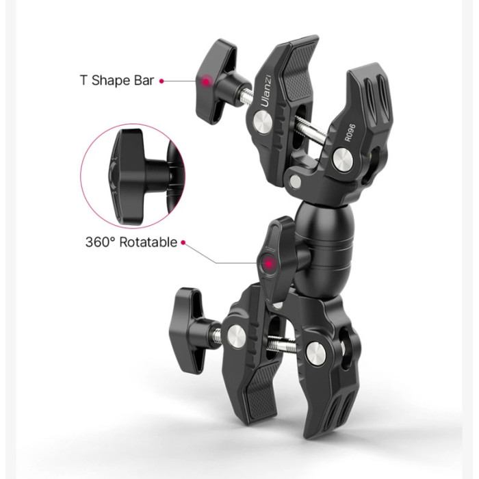 Многофункциональный супер зажим Ulanzi R096 Double Super Clamp (2870)