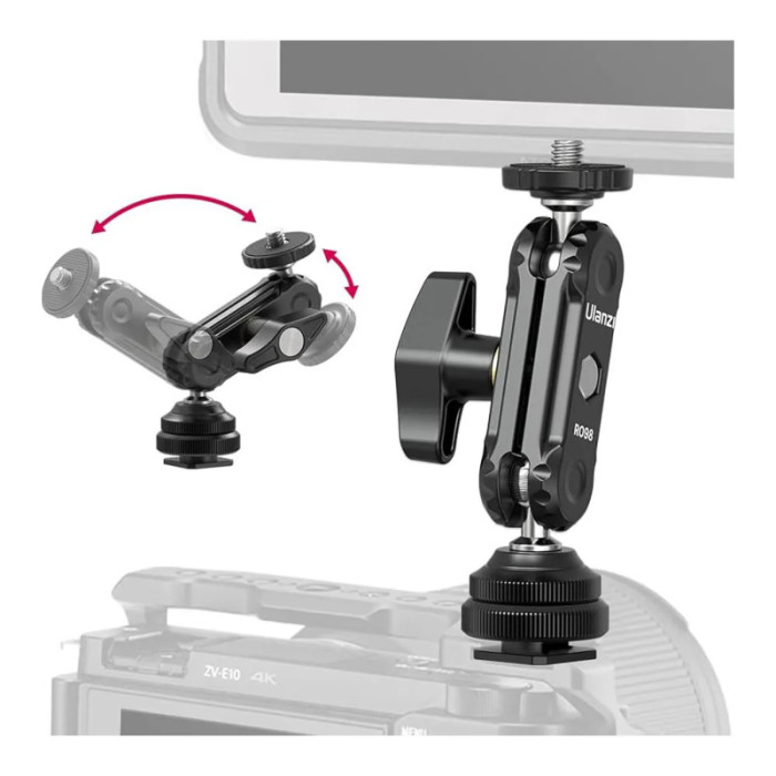 Шарнирный крепеж Ulanzi R098 Double Ball Heads with Code Shoe Mount (2954)