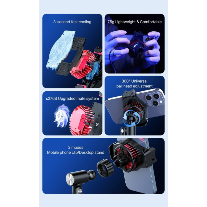 Подставка для телефона Ulanzi SK-06 с охлаждением кулер (3278)