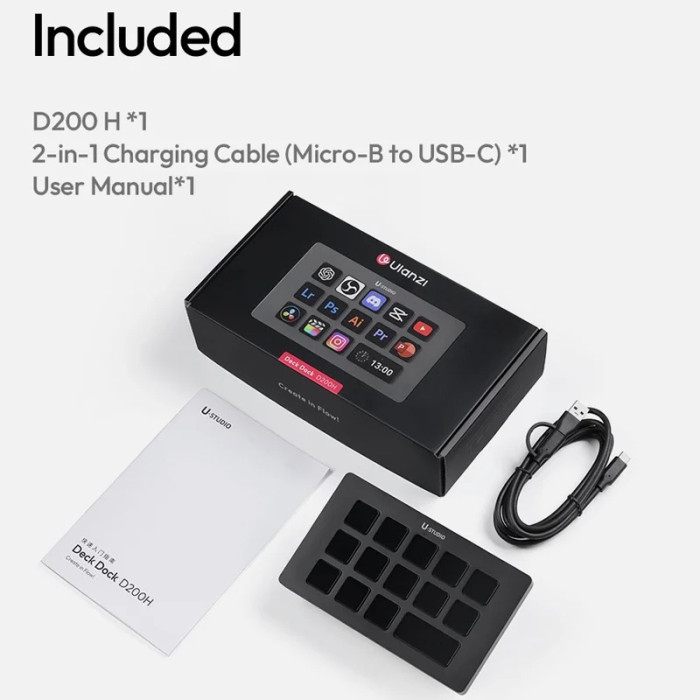 Mini keyboard console panel Ulanzi D200H Stream Controller