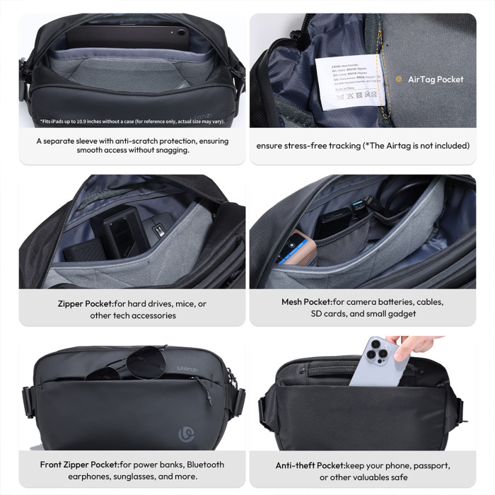 Сумка Ulanzi F02 Camera Sling Bag Black (B085)