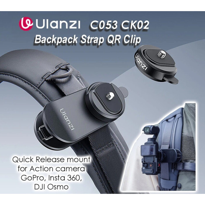 Прищепка-магнит Ulanzi CK02 на рюкзак с быстросъемной платформой (C053)