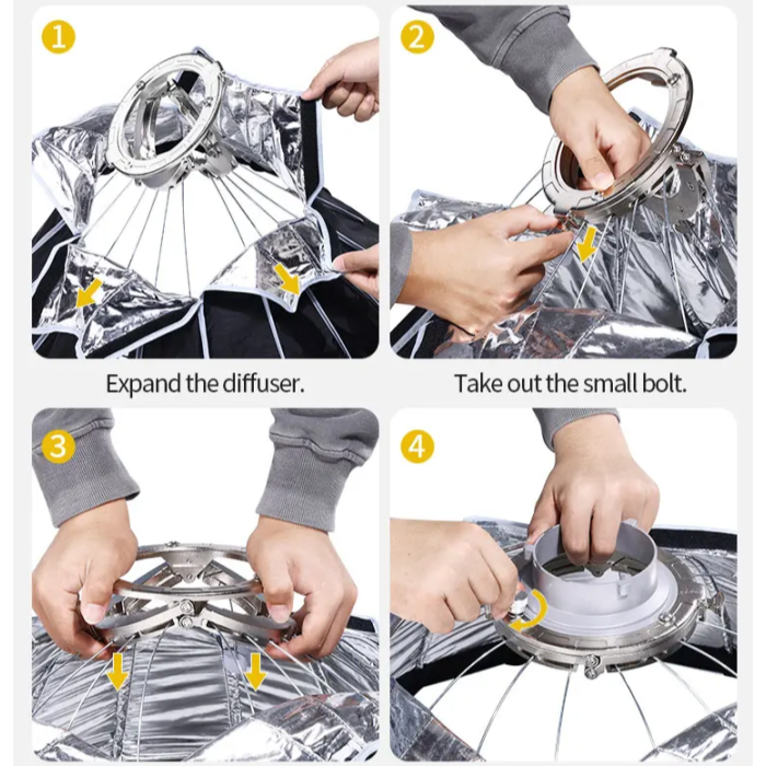 Софтбокс восьмиугольный Ulanzi D60 60 см с сотами и креплением Bowens (L053)