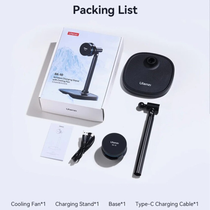 Подставка магнитная Ulanzi SK-10 беспроводная зарядка и охлаждение MagSafe (M020)