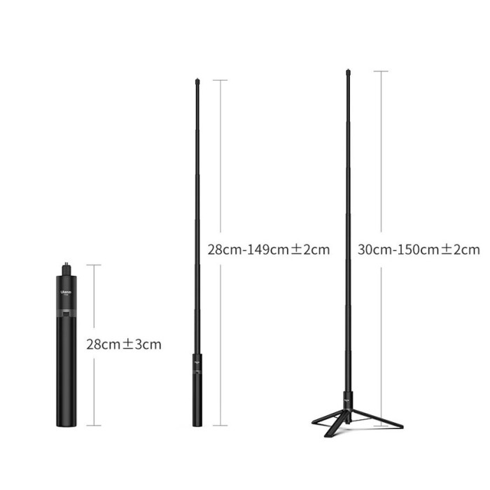 Штатив трипод Ulanzi TT52 1.5 м для телефона и экшн-камеры (Black) (T090GBB1)